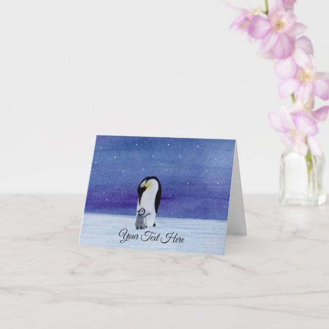 Emperor Penguin Card (Orchid)