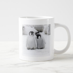 Emperor Penguin Chicks on Ice in Antarctica Large Coffee Mug