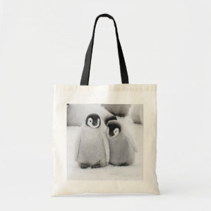 Emperor Penguin Chicks on Ice in Antarctica Tote Bag