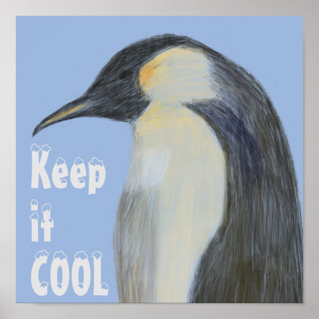 Emperor Penguin Climate Change Poster (Front)