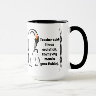 Emperor Penguin Father and Son Missing Mom Mug