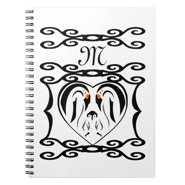Emperor Penguin Forever Love Birds Notebook (Front)