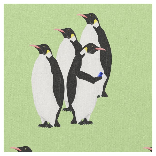 Emperor Penguin Online Line Fabric (Close Up)