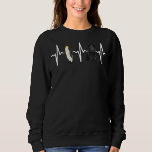 Emperor Penguin Scottish Terrier Heartbeat Dog Sweatshirt