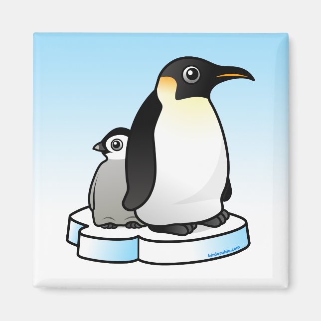 Emperor Penguin with Chick Magnet (Front)