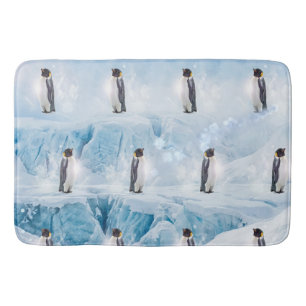 Emperor Penguins On A Glacier Bath Mat