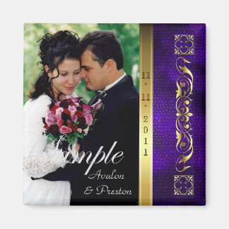 Emperor Purple Photo Save The Date Magnet