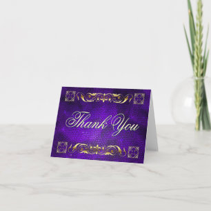 Emperor Purple Stained Glass Thank You NoteCard