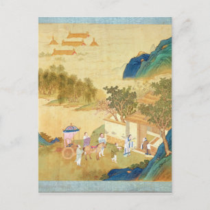 Emperor Wu Ti  welcoming a man of letters Postcard