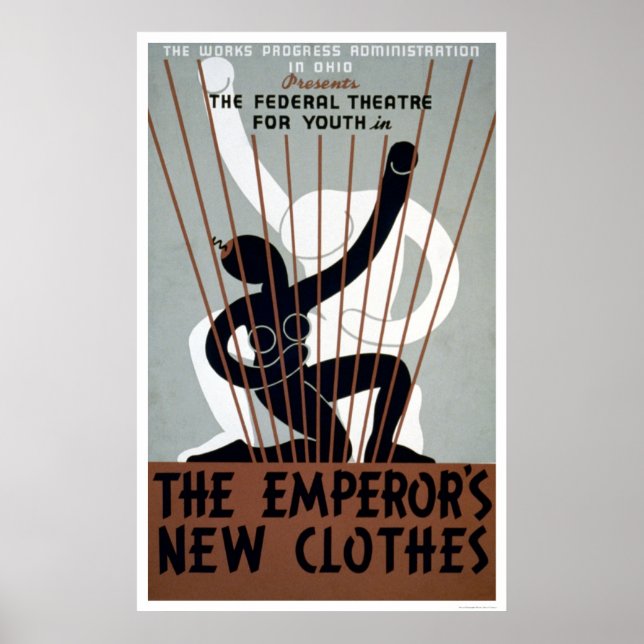 Emperors New Clothes 1937 WPA Poster (Front)