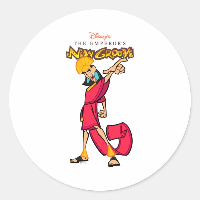 Emperors New Groove Kuzco  Classic Round Sticker (Front)
