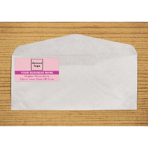 Emphasized Business Name on Pink Shipping Label