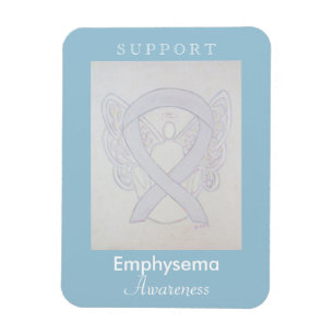 Emphysema Awareness Ribbon Angel Custom Magnet