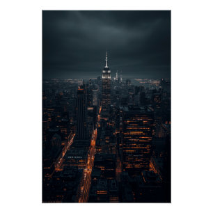 Empire Glow – Cinematic Night Skyline Poster