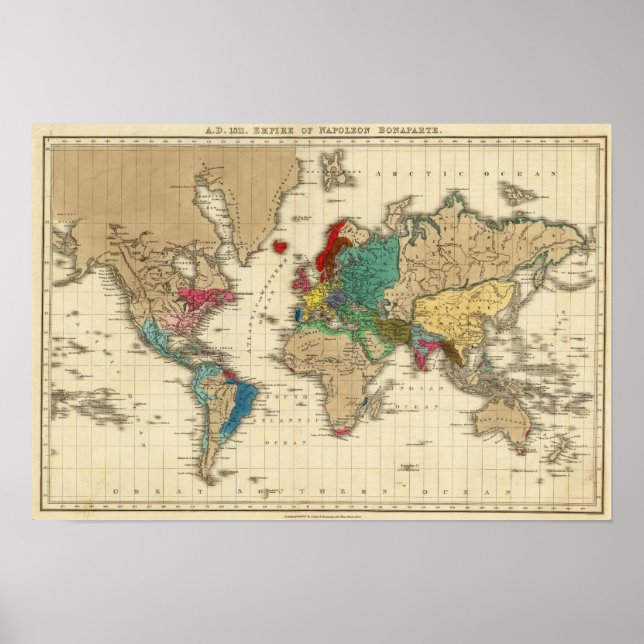 Empire of Napoleon Bonaparte 1811 AD Poster (Front)