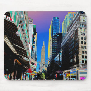 Empire Sate Building from 42nd St New York Poster  Mouse Pad