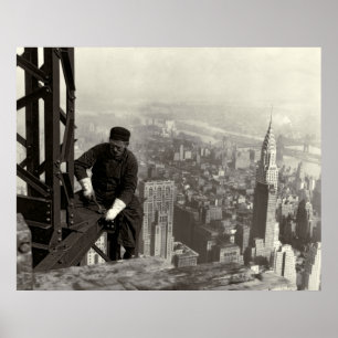 EMPIRE STATE BLDG IRON WORKER 1930 POSTER