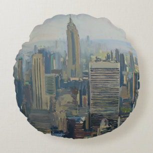 Empire State Building 2012 Round Cushion