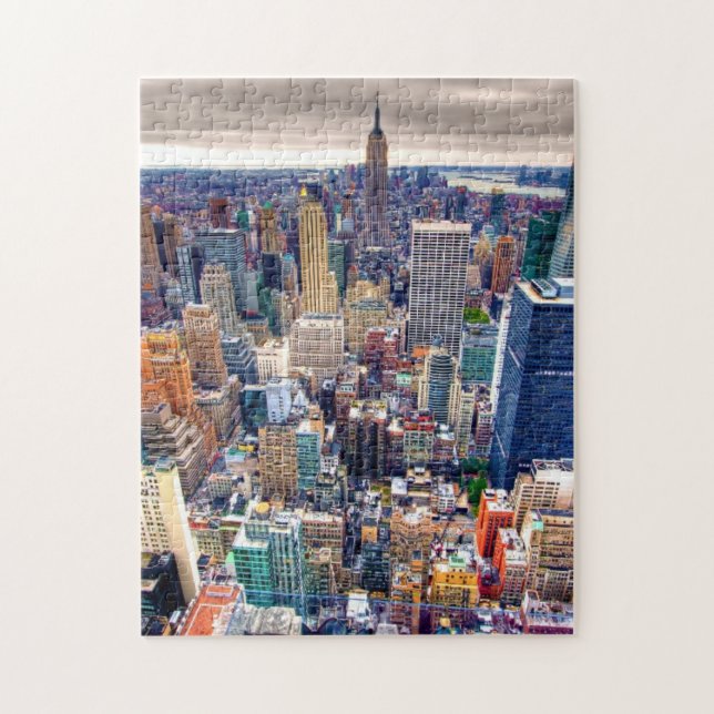 Empire State Building and Midtown Manhattan Jigsaw Puzzle (Vertical)
