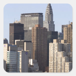 Empire State Building and New York City, New Square Sticker