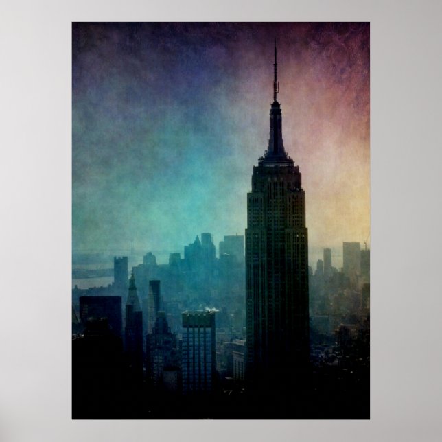 Empire State Building at dusk Poster (Front)