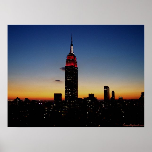 Empire State Building at Sunset Poster (Front)