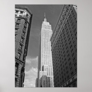 Empire State Building Black And White Photograph Poster