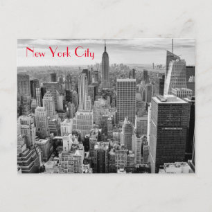Empire State Building Black White New York City Postcard