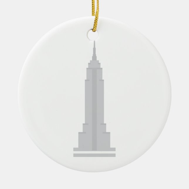 Empire State Building Ceramic Ornament (Front)