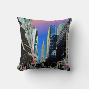 Empire State Building from 42nd St New York  Cushion