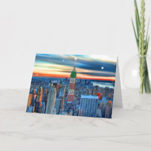 Empire State Building in Holiday Lights Card