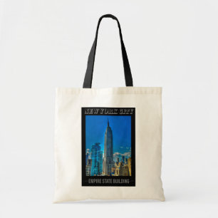Empire State Building New York City Vintage Tote Bag