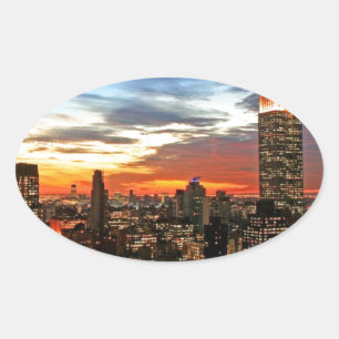 Empire State Building New York Oval Sticker
