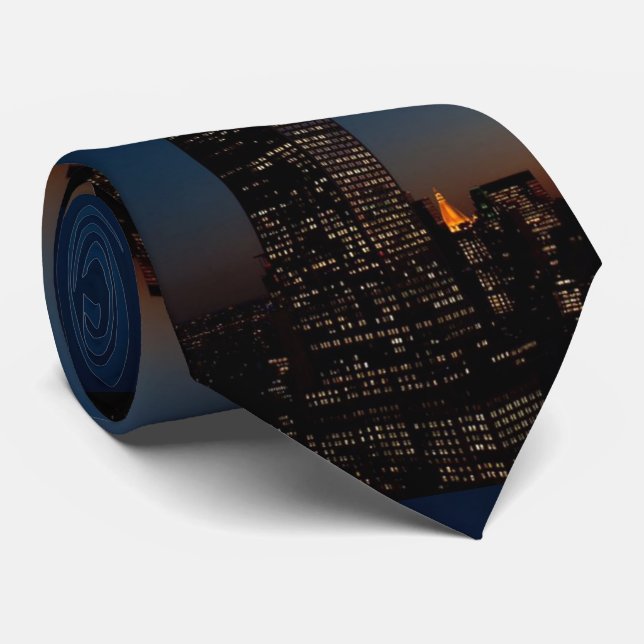 EMPIRE STATE BUILDING NEW YORK TIE (Rolled)