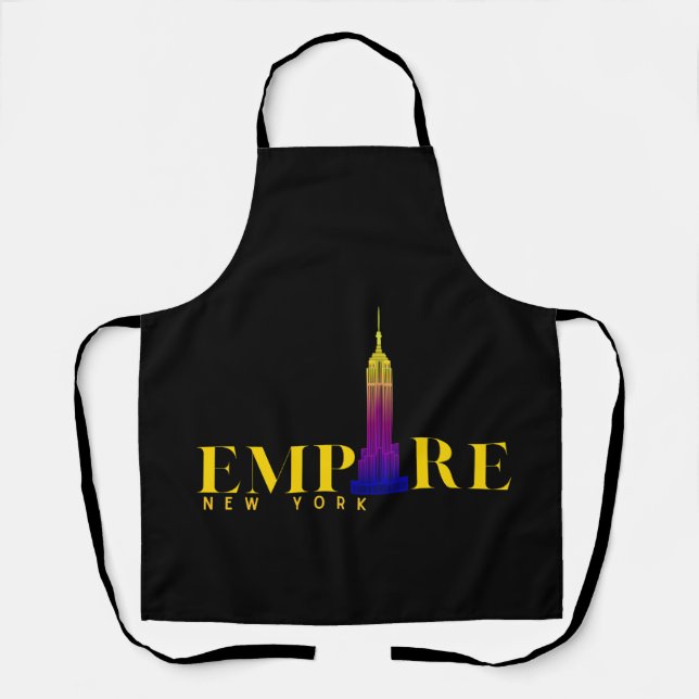 Empire State Building-New York-Vibrant Gold Apron (Front)