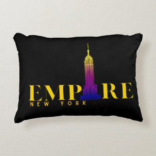 Empire State Building-New York-Vibrant Gold Decorative Cushion