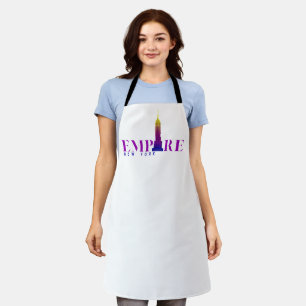 Empire State Building-New York-Vibrant Purple- Apron