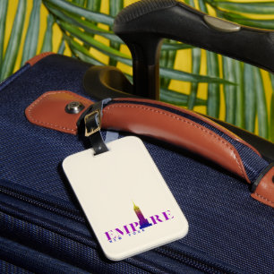 Empire State Building-New York-Vibrant Purple- Luggage Tag