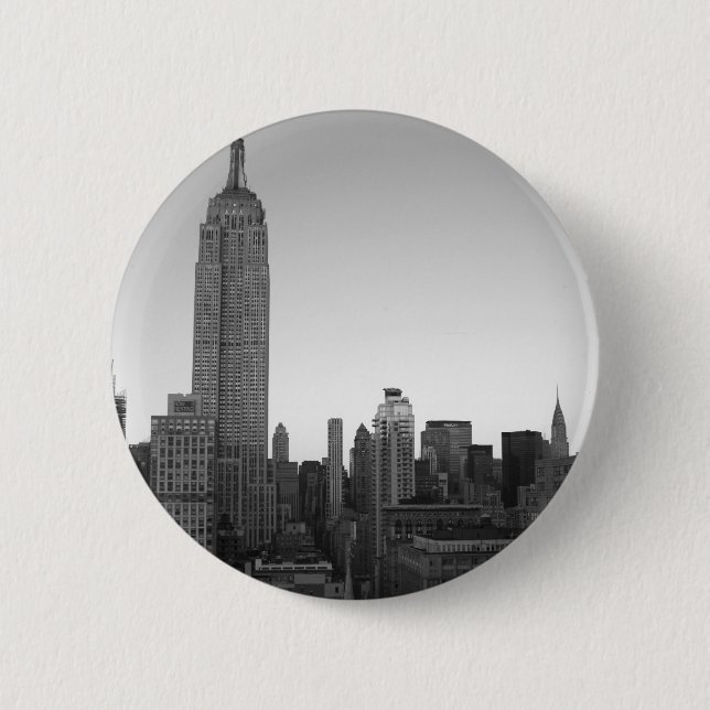 Empire State Building Photo 2 6 Cm Round Badge (Front)