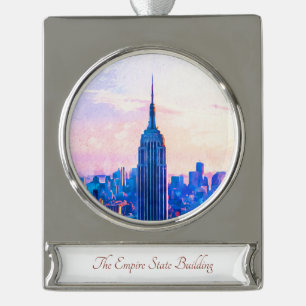 Empire State Building Travel Watercolor Ornament