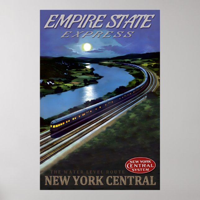 Empire State Express New York Central Railroad Poster (Front)