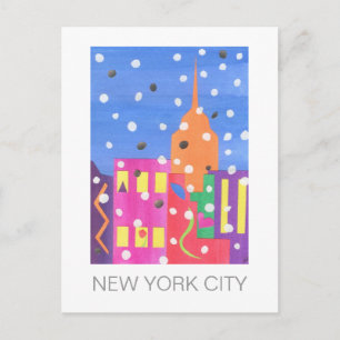 Empire State in Snow postcard