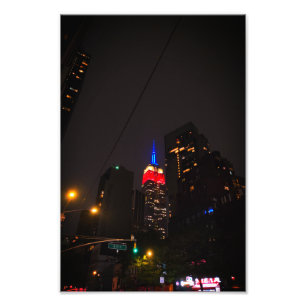 Empire State on the Fourth – Vintage Night Photo