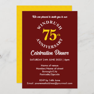 Empire Windrush Generation 75th Anniversary Invitation