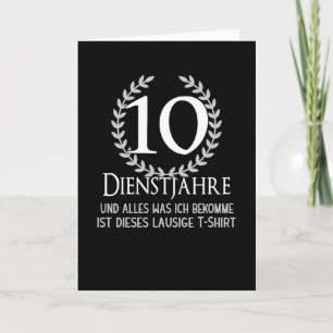 Employee 10 Year Corporate Anniversary Company Card
