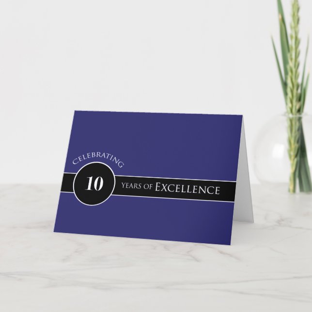 Employee 10th Anniversary Circle of Excellence Card (Front)
