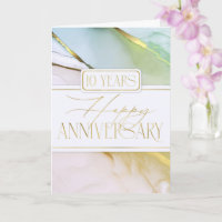 Employee 10th Anniversary Soft Abstract Card
