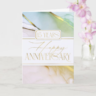 Employee 15th Anniversary Soft Abstract Card