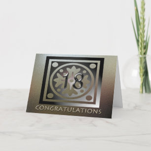 Employee 18th Anniversary Elegant Golden Card