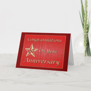 Employee 20th Anniversary Gold Star Card